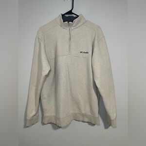 Columbia Hart Mountain II Men's 1/4 Zip Up Cream Long Sleeve